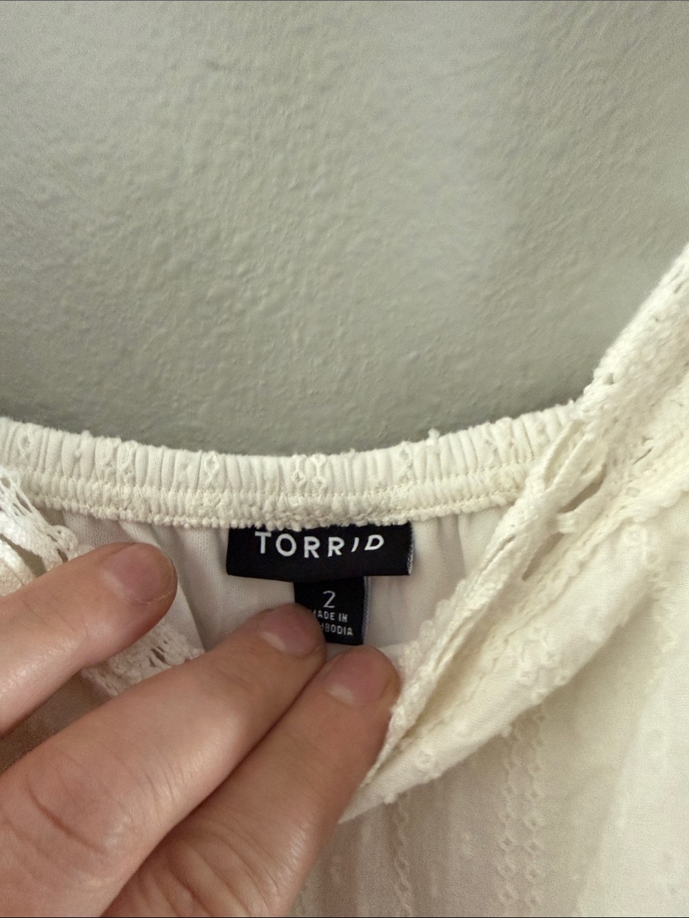 torrid Cream Lace-Trim Maxi Dress - Picture 5 of 6